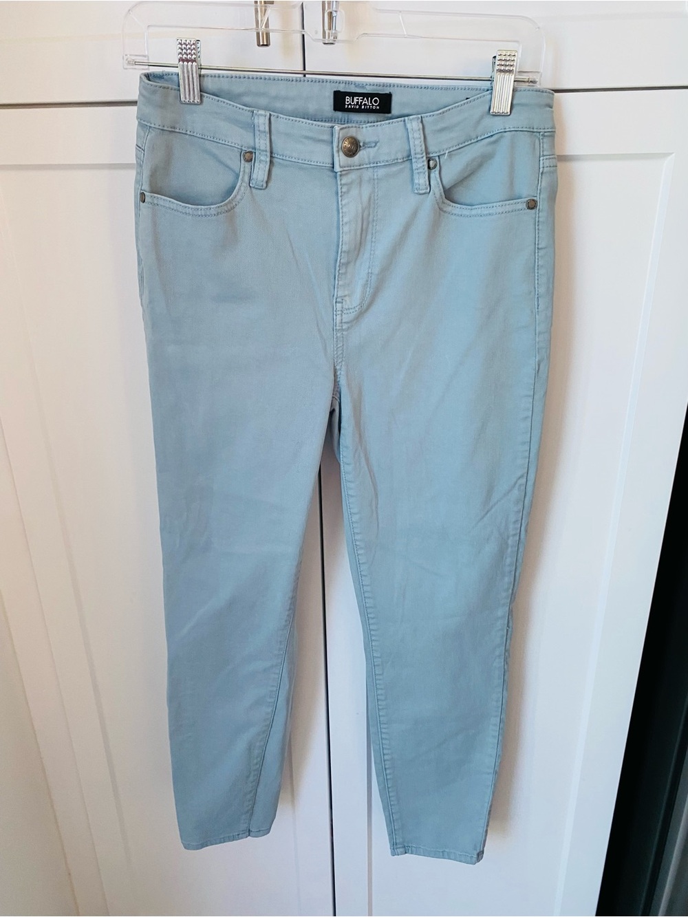 Buffalo David Biton blue light jeans womens size 4 27” high rise ankle skinny